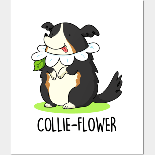 Collieflower Cute Collie Dog Pun Posters and Art